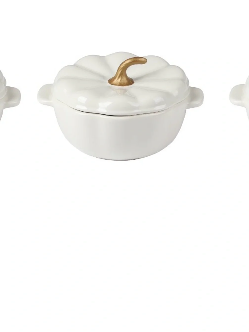 The Pioneer Woman 0.5 quart Pumpkin Stoneware Mini Cocottes Set of 3